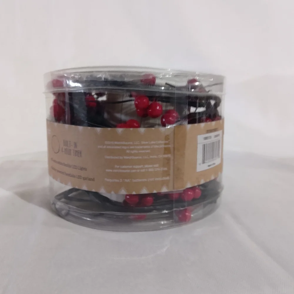 COPY - NEW Silver Lake Collective Garland 6 ft LEDBuilt in 4 Hr Timer Battery O…